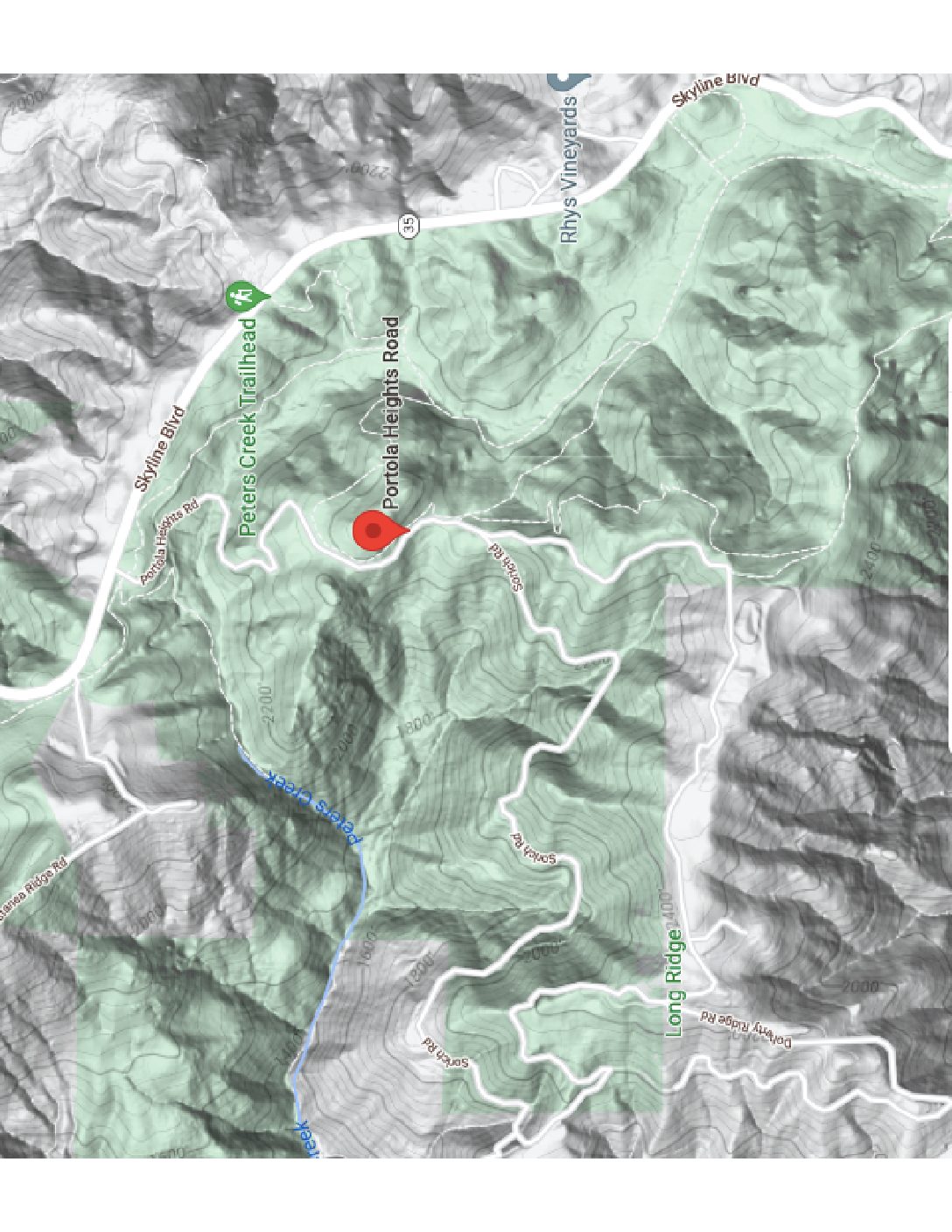Portola Heights Google Map